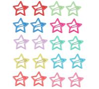Armastuse Clip A Forma Stella Colorate,20 Pezzi Clip Capelli Bambina,Mollette per Capelli Bambina, Fermagli Capelli in Metallo per Ragazza Donne Figli (Colore casuale)
