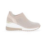 Armata di mare Scarpe Donna Sneakers Casual Brillantinate con la Zeppa AMD SS23H12 (Beige, Numeric_36)