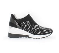 Armata di mare Scarpe Donna Sneakers Casual Brillantinate con la Zeppa AMD SS23H12 (Black, Numeric_39)