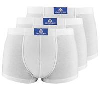 Armata di mare Set 3 Boxer da Uomo Parigamba in Cotone Elasticizzato con Vita Media (4-M, Bianco)
