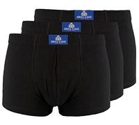 Armata di mare Set 3 Boxer da Uomo Parigamba in Cotone Elasticizzato con Vita Media (7-XXL, Nero)