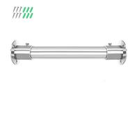 Armate per binario del guardaroba in metallo argento pesante Nizer con viti barra di stoccaggio del gancio di abbigliamento robusto per balcone facile da installare (170 cm/5,6 piedi) Beauty Comes