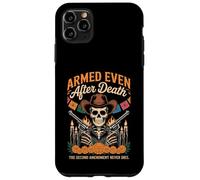 Armato anche dopo la morte scheletro patriottico Día de los Muertos Custodia per iPhone 11 Pro Max
