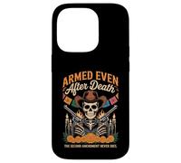 Armato anche dopo la morte scheletro patriottico Día de los Muertos Custodia per iPhone 14 Pro
