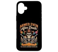 Armato anche dopo la morte scheletro patriottico Día de los Muertos Custodia per iPhone 16 Plus