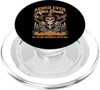 Armato anche dopo la morte scheletro patriottico Día de los Muertos PopSockets PopGrip per MagSafe