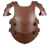 Armatura del Torace Medievale PU Pelle Regolabile Armatura vichinga Uomini Rinascimento Cosplay Cavaliere pettorale, Marrone, Viking Uomini