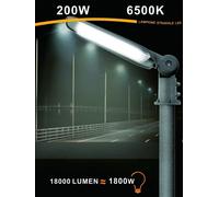 ARMATURA LAMPIONE STRADALE A LED 200W LUCE BIANCA 6500K ALIMENTAZIONE 220V IP65 [EEK: A+]