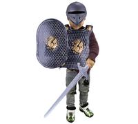 Armatura medievale, Costume da cavaliere per bambini 4 pezzi/set Modello drago Armatura da cavaliere medievale Include casco, scudo, spada e costumi da vestire per bambini per giochi di ruolo, cospla