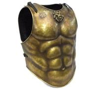 Armatura medievale Piastra del seno Acciaio Giacca Muscolare Costume Cavaliere Armatura Petto Piatto Indossabile Castagno Rievocazione SCA LARP Costume Cosplay Armatura Corazza Halloween