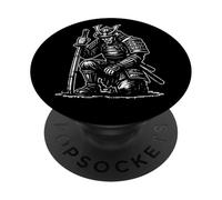 Armatura Samurai in ginocchio Arte PopSockets PopGrip Adesivo
