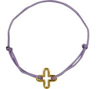 Armband - Armband mit Kreuzanhänger: (vergoldet)