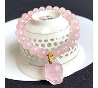 Armband Bracciale di cristallo Feng Shui Bracciale di quarzo rosa Bracciale di volpe portafortuna 6mm Bracciale di perline Amore Amuleto Attrarre Romanticismo Matrimonio Bracciale Chakra Portafortuna