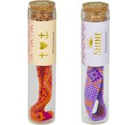 Armband - Perlenarmband im Glas: Glaube - Liebe - Hoffnung / Shine