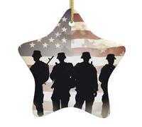 Armed Forces Day American Decorazione D'Attaccatura Natalizia Ornamenti Ceramica Ornamento Per Commerciale Domestico Vacanze