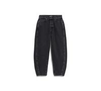 ARMEDANGELS Jeans da donna in 100% cotone riciclato BAARLY Barrel Loose Fit, Nero ebano, 28W x 32L
