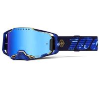 ARMEGA BRUNI Signature Occhiali Maschera Cross Blu Specchio 100% - 50005-10