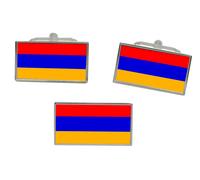 Armenia Bandiera Gemelli E Fermacravatta Set