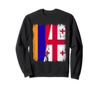 Armenia Georgia Mezza bandiera Armenian Georgian Roots Felpa