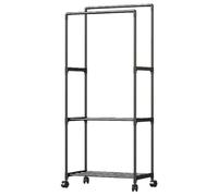 Arment Rack - Metal Clothing Rack | Portable Clothes Rail | Heavy Duty Hanging Rack for Clothes | Portable Open Wardrobe for Coats Shirts Dress Clothing Racks Wheels Multi Functional