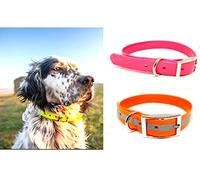 ARMERIAONLINE SINCE 1999 Collare biothane per Cane da Caccia Alta visibilità collari Taglia Piccola Media Grande (Rosa 2x50cm)