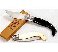 ARMERIAONLINE SINCE 1999 Coltello coltellino sardo Tipo ARBURESA ARBUS da Caccia Piccolo da Collezione Manico in Corno Sardegna Tascabile richiudibile (Nero)