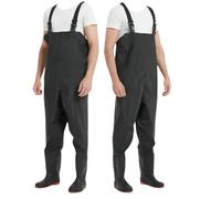 ARMERIAONLINE SINCE 1999 Scafandro Doppio PVC per Pescare Impermeabile Stivali da Pesca Trampolieri Lavoro da palombaro trampolieripesca Colore : Nero Taglia : 43