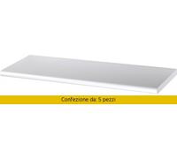 Armetta Pietro Set 5 Mensole in legno 80x25x2.5 cm colore Bianco - 340/10