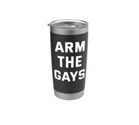 Armi il Gay Pride LGBTQ+ Bicchiere termico in acciaio inox doppia parete