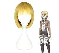 Armin Arlert cosplay parrucca capelli gialli attacco di Halloween a titan shingeki no kyojin gioco di ruolo