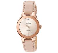 Armitron - Orologio da donna con diamante autentico e cinturino in pelle, 75/5412, Rosa Cipria/Oro Rosa