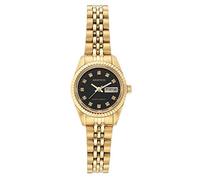 Armitron Orologio da polso da Donna, 75/2475, impreziosito da veri cristalli, funzione datario, Oro/Nero