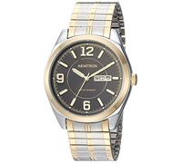 Armitron - Orologio da polso da uomo, 20/4591, con cinturino espandibile in metallo, facile da leggere, con datario (data e giorno della settimana), Bicolore/Nero