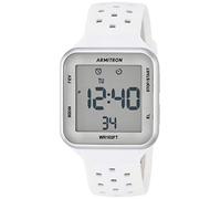 Armitron - Orologio sportivo unisex, digitale, con cronografo, cinturino in silicone, 40/8420, Bianco