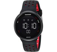 Armitron - Orologio sportivo unisex, digitale, con cronografo, cinturino in silicone, 40/8423, Nero Rosso
