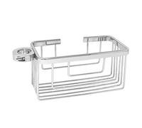 Armobany Bas Cestino per Asta Doccia, Alluminio, Cromato, 20x10x10
