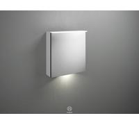 Armoire de toilette burgbad Badu avec éclairage LED à poser, 1 porte, charnières à gauche, avec éclairage LED du lavabo, largeur 600mm, SFUA060LF3691G0196, SFUA060LF3691G0196, Colorazione: Bianco luci