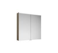 Armoire de toilette burgbad Eqio avec applique LED et éclairage du plan de toilette, 2 portes, 800x800x170mm, SPGT080F3180, SPGT080F3180, Corpo: Rovere Decorazione Cashmere quercia