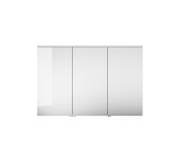 Armoire de toilette burgbad Eqio avec applique LED et éclairage du plan de toilette, 3 portes, charnières centrales à droite, 1200x800x170mm, SPGT120LF6582, SPGT120LF6582, Corpo: Bianco Opaco