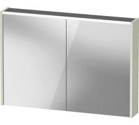 Armoire de toilette Duravit D-Code, prise type E (FR, BE), 2 portes, champ lumineux LED en haut, 1000x700mm, 7 W, DC71070HHHH1000, DC71070HHHH1000, Colorazione: Verde pallido opaco