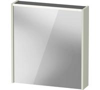 Armoire de toilette Duravit D-Code, prise type F (EU, DE), 1 porte avec butée à droite, champ lumineux LED en haut, 651x700mm, 5 W, DC7105RHHHH0000, DC7105RHHHH0000, Colorazione: Verde pallido opaco