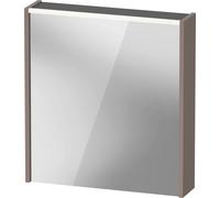 Armoire de toilette Duravit D-Code, prise type F (EU, DE), 1 porte avec butée à droite, champ lumineux LED en haut, 651x700mm, 5 W, DC7105R43430000, DC7105R43430000, Colorazione: Basalto opaco