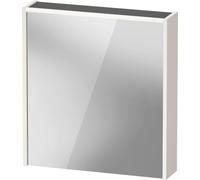 Armoire de toilette Duravit D-Code, prise type F (EU, DE), 1 porte avec butée à droite, champ lumineux LED en haut, 651x700mm, 5 W, DC7105R22220000, DC7105R22220000, Colorazione: Bianco lucido