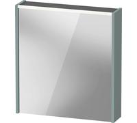 Armoire de toilette Duravit D-Code, prise type F (EU, DE), 1 porte avec charnières à gauche, champ lumineux LED en haut, 651x700mm, 5 W, DC7105LHGHG0000, DC7105LHGHG0000, Colorazione: Verde fiordo opa
