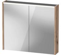 Armoire de toilette Duravit D-Code, prise type F (EU, DE), 2 portes, champ lumineux LED en haut, 800x700mm, 6 W, DC7106055550000, DC7106055550000, Colorazione: Rovere marmorizzato opaco