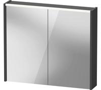 Armoire de toilette Duravit D-Code, prise type J (CH, LI), 2 portes, champ lumineux LED en haut, 800x700mm, 6 W, DC7106049492000, DC7106049492000, Colorazione: Grafite opaca