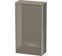 Armoire demi-hauteur Duravit XSquare 50,0x23,6 cm, 1 porte, charnière droite, 2 étagères en verre, XS1303R8989, XS1303R8989, Colorazione: Flanella Laccato lucido grigio flanella