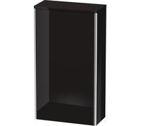 Armoire demi-hauteur Duravit XSquare 50,0x23,6 cm, 1 porte, charnière droite, 2 étagères en verre, XS1303R4040, XS1303R4040, Colorazione: Laccato nero lucido