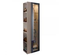 Armoire haute burgbad Yumo, version droite, avec éclairage LED à l'intérieur, largeur : 500mm, poignée G0179, HSKG050RF3718G0179, HSKG050RF3718G0179, Colorazione: Rovere Dekor Flanelle Melamina / Rove