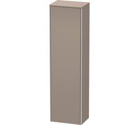 Armoire haute Duravit XSquare 50,0x35,6 cm, 1 porte, accrochée à gauche, 4 étagères en verre, XS1313L4343, XS1313L4343, Colorazione: Basalto opaco decoro opaco